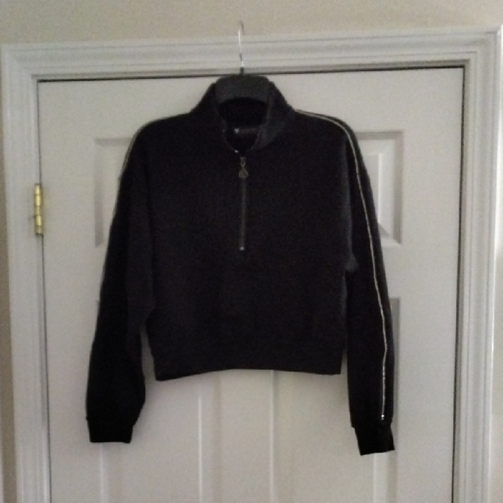 Victoria's Secret Black Fleece Pullover Sweatshirt